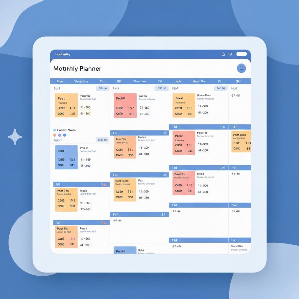 Social Media Content Calendar